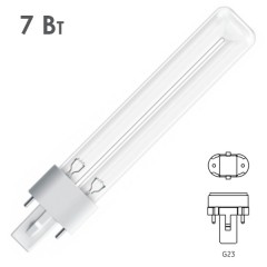 Лампа бактерицидная LightBest LBCQ 7W G23 специальная безозоновая кварцевое стекло