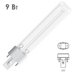 Лампа бактерицидная LightBest LBCQ 9W G23 специальная безозоновая кварцевое стекло