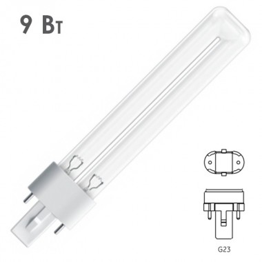 Обзор Лампа бактерицидная LightBest LBCQ 9W G23 специальная безозоновая кварцевое стекло