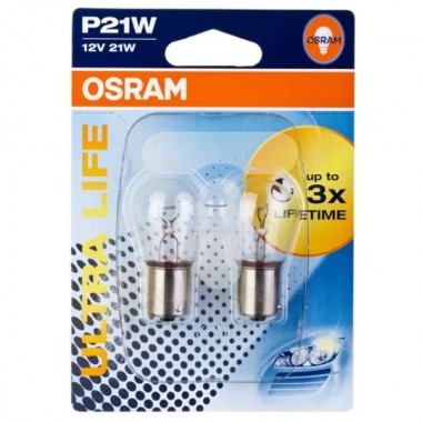 Купить Лампа 7506ULT-02B P21W 12V 21W BA15s (4 года гарантии) ULTRA LIFE OSRAM