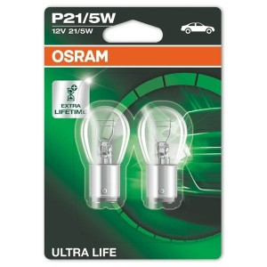 Лампа 7528ULT-02B P21/5W 12V 21/5W BAY15d (4 года гарантии) ULTRA LIFE OSRAM