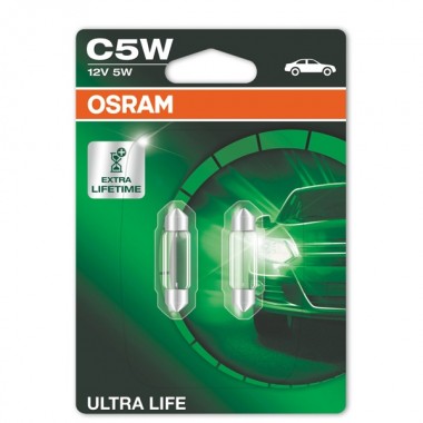 Отзывы Лампа 6418ULT-02B C5W 12V 5W SV8.5-8 (4 года гарантии) ULTRA LIFE OSRAM