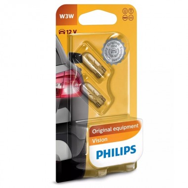 Отзывы Лампа 12256B2 W3W 12V-3W (W2.1x9.5d) (блистер 2шт.) PHILIPS