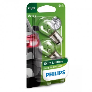Купить Лампа 12499LLECOB2 P21/5W 12V-21/5W (BAY15d) (увелич. срок службы) (блистер 2шт.) LongLife EcoVision
