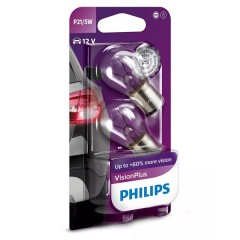 Лампа 12499VPB2 P21/5W 12V-21/5W (BAY15d) (+50% света) (блистер 2шт.) Vision Plus PHILIPS