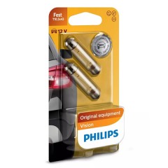 Лампа 12866B2 Fest T10,5 12V-10W (SV8,5-41/11) (блистер 2шт.) PHILIPS