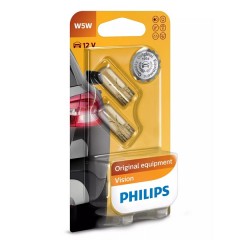 Лампа 12961B2 W5W 12V-5W (W2,1x9,5d) (блистер 2шт.) PHILIPS