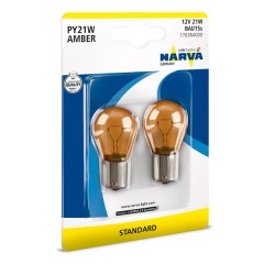 Лампа 17638B2 PY21W 12V-21W (BAU15s) (блистер 2шт.) NARVA