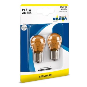 Купить Лампа 17638B2 PY21W 12V-21W (BAU15s) (блистер 2шт.) NARVA