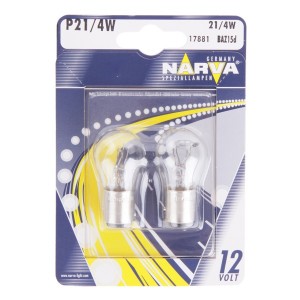 Обзор Лампа 17881B2 P21/4W 12V-21/4W (BAZ15d) (блистер 2шт.) NARVA