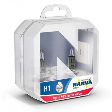 Купить Лампа 48334S2 H1 12V 55W P14,5s (+50% света) (уп. 2шт.) RP50 Double Life NARVA