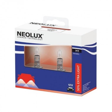 Купить Лампа N448EL-2SCB H1 55W 12V P14.5S (+50% больше света) (64150SV2-HCB) Extra Light NEOLUX (уп. 2ш.)