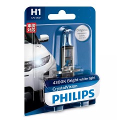 Лампа 12258CVB1 H1 12V 55W (P14,5s) (белый яркий свет) (блистер 1шт). Crystal Vision PHILIPS