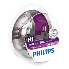 Лампа 12258VPS2 H1 12V 55W P14,5s ( +60% света) (уп. 2шт.) Vision Plus PHILIPS