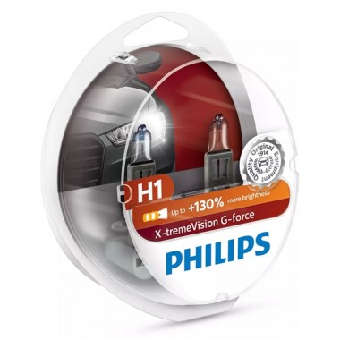Отзывы Лампа 12258XVGS2 H1 12V 55W P14,5s (+130% света+вибростойкая) (уп.2шт) X-tremeVision G-force PHILIPS