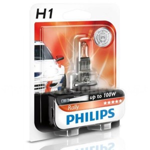 Лампа 12454RAB1 H1 12V 100W (P14,5s) (блистер (1шт.) Rally for off-road only PHILIPS