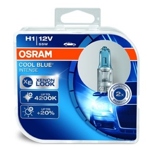 Обзор Лампа 64150CBI-HCB H1 12V 55W P14.5s (4200К) COOL BLUE INTENSE OSRAM (упаковка 2шт)