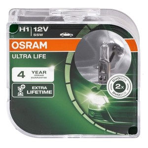 Лампа 64150ULT-HCB H1 12V 55W P14.5s (4 года гарантии) ULTRA LIFE OSRAM (упаковка 2шт)