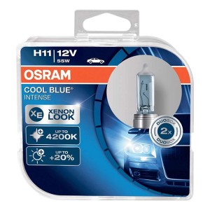 Лампа 64211CBI-HCB H11 12V 55W PGJ19-2 (4200К) COOL BLUE INTENSE OSRAM (упаковка 2шт)