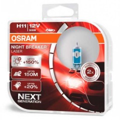 Лампа 64211NL-01B H11 55W 12V PGJ19-2 BL1 (на 150% больше света на дороге) NIGHT BREAKER LASER OSRAM