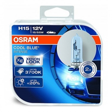 Обзор Лампа 64176CBI-HCB H15 12V 15/55W PGJ23t-1 (4200К) COOL BLUE INTENSE OSRAM (упаковка 2шт)