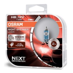 Лампа 64212NL-HCB H8 35W 12V PGJ19-1 BOX2 (+150% больше света) NIGHT BREAKER LASER (уп.  2шт.) OSRAM