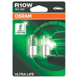 Лампа 5008ULT-02B R10W 12V 10W BA15s (4 года гарантии) ULTRA LIFE (блистер 2шт.) OSRAM