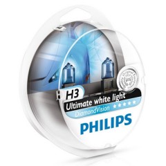 Лампа 12336DVS2 H3 12V 55W PK22s (белый холод.свет-голуб.оттен.) (уп. 2шт.) Diamond Vision PHILIPS