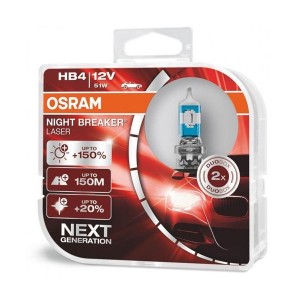 Обзор Лампа 9006NL-HCB HB4 51W 12V P22D BOX2 (+150% больше света) NIGHT BREAKER LASER OSRAM (упаковка 2шт)