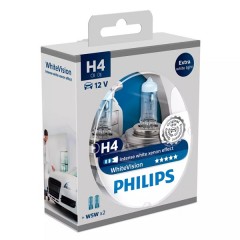 Лампа 12342WHVSM H4 12V 60/55W P43t (абсолютно белый свет) +W5W 12V-5W (W2,1x9,5d) WHV (уп. 2+2 шт.)