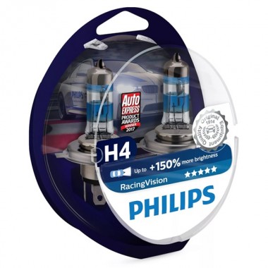 Отзывы Лампа 12342RVS2 H4 12V 60/55W P43t (+150% света) (уп. 2шт.) Racing Vision PHILIPS