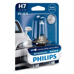 Лампа 12972WHVB1 H7 12V 55W PX26d (абсолютно белый свет) (блистер 1шт.) White Vision PHILIPS