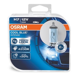 Отзывы Лампа 64210CBI-HCB H7 12V 55W PX26d (4200К) COOL BLUE INTENSE OSRAM (упаковка 2шт)