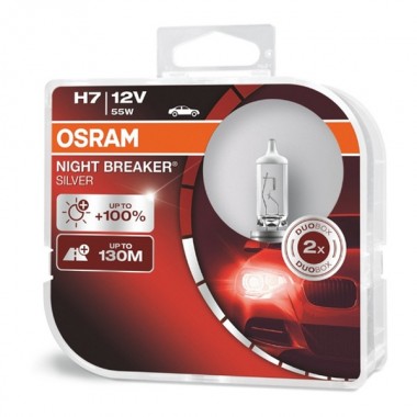 Обзор Лампа 64210NBS-HCB 55W 12V PX26D H7 BOX2 (+100% больше света) NIGHT BREAKER SILVER OSRAM (уп. 2шт)