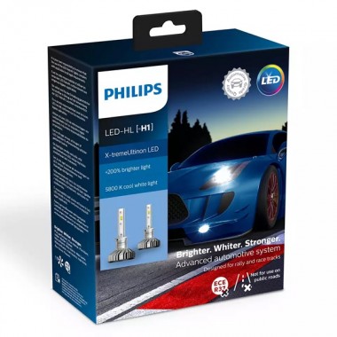 Купить Лампа светодиодная 11258XUX2 H1 12V-LED P14,5s 6000K 25W X-treme Ultinon Air Cool (уп.2шт.) PHILIPS