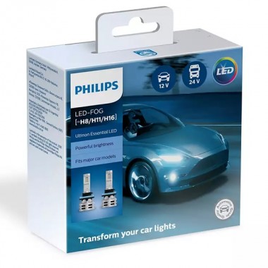 Отзывы Лампа светодиодная 11366UE2X2 H11/H8/H16 12/24V-LED (PGJ19-) 6500K 15W Ultinon Essential Fog уп.2шт.