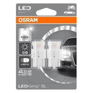 Отзывы Лампа светодиодная standart 7706CW-02B 1,4W 12V W3X16D W21W 6000K LEDRIVING (уп. 2шт.) OSRAM