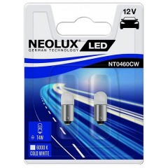 Лампа светодиодная NT0460CW-02B T4W 6000К 0.5W 12V BA9S LED technology (уп. 2шт.) NEOLUX