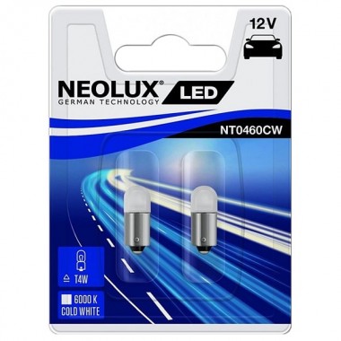 Отзывы Лампа светодиодная NT0460CW-02B T4W 6000К 0.5W 12V BA9S LED technology (уп. 2шт.) NEOLUX