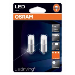Лампа светодиодная premium 3850CW-02B T4W 12V 1W BA9s 6000K LEDRIVING (уп. 2шт.) OSRAM