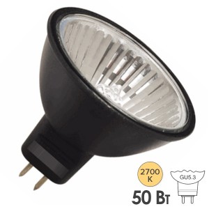 Купить Лампа галогенная Foton MR16 HR51 BL 50W 12V GU5.3 отражатель black/черный