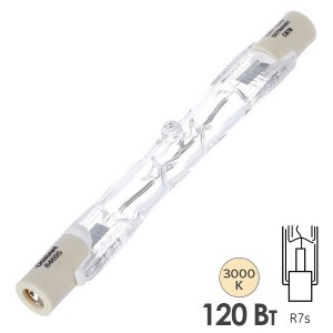 Купить Лампа галогенная линейная Osram 64695 ECO Haloline 120W (150W) 220V R7s 74.9mm