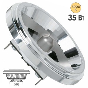 Лампа галогенная OSRAM 48832 ECO FL HALOSPOT 111 35W(50W) 24° 12V G53