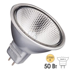 Лампа галогенная BLV FARBIG Silver 50W 36° 12V GU5,3 отражатель silver/серебристый
