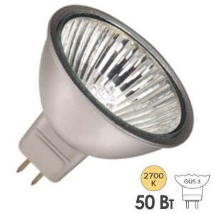 Купить Лампа галогенная Foton MR16 HR51 SL 50W 12V GU5.3 отражатель silver/серебристый