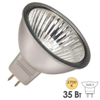 Отзывы Лампа галогенная Foton MR16 HRS51 SL 35W 220V GU5,3 JCDR отражатель silver/серебристый