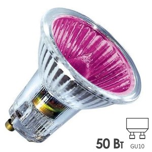 Лампа галогенная BLV Popline Magenta 50W 35° 220V GU10 пурпурный