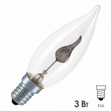 Отзывы Лампа свеча мерцающий огонь DECOR FLICKER CA32 3W CL E14 230V Foton прозрачная