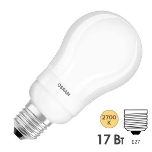 Отзывы Лампа энергосберегающая Osram DSTAR CL A 17W/827 220-240V E27