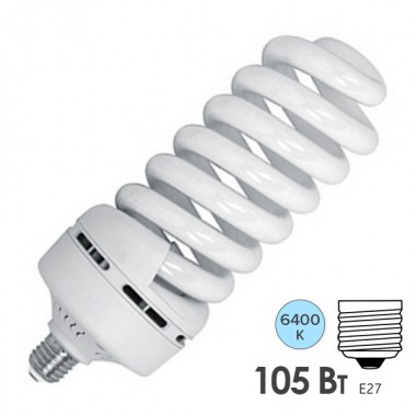 Купить Лампа энергосберегающая ESL QL17 105W 6400K E27 спираль d105X290 холодная